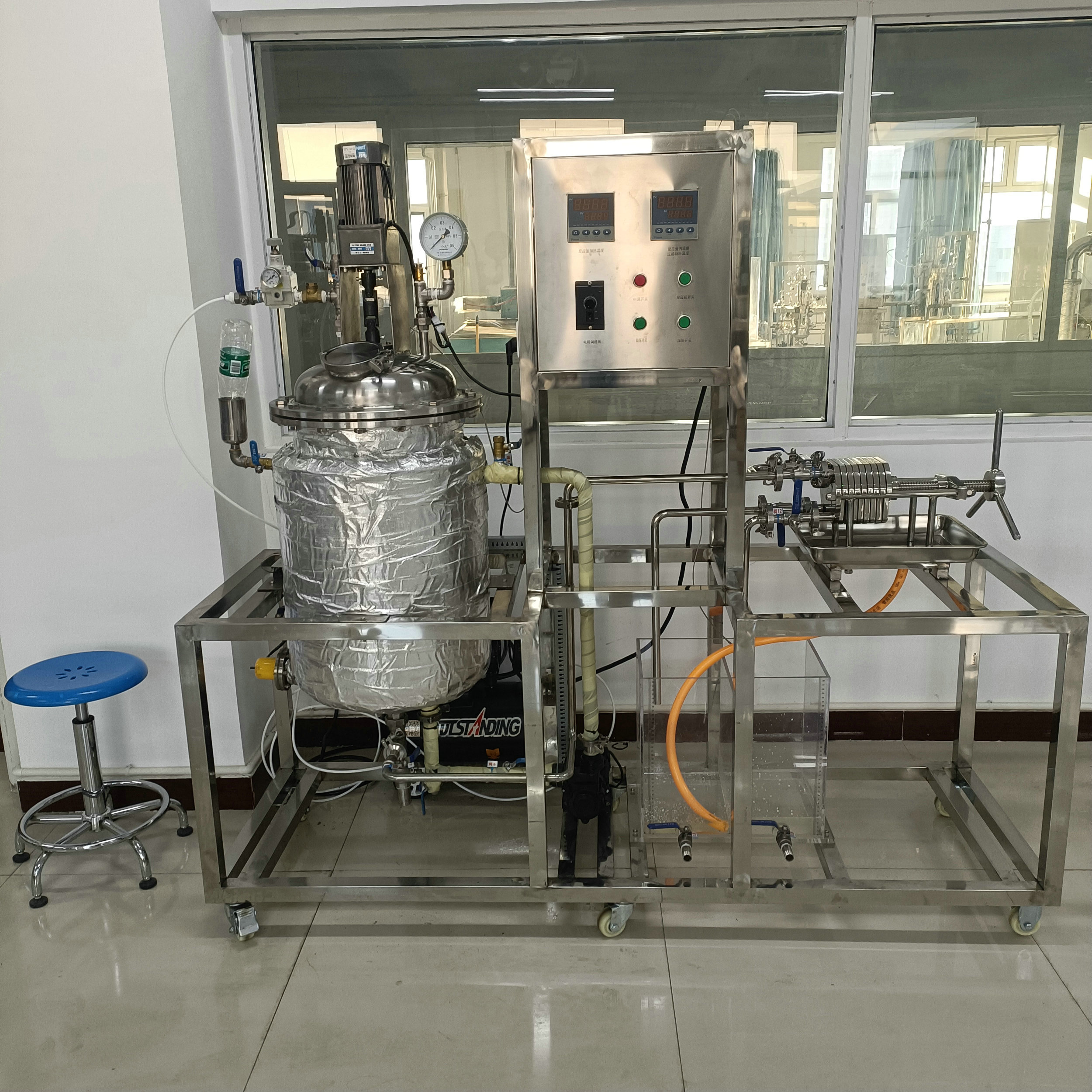 板框过滤-反应釜组合实验装置