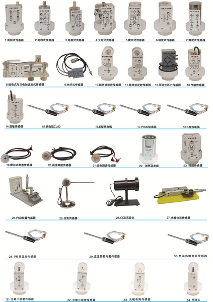 检测与转换技术实训装置(36种传感器)(图4) 传感器模块