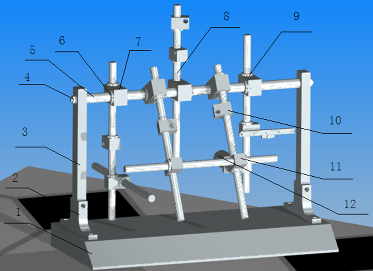 组合机架的三维效果图